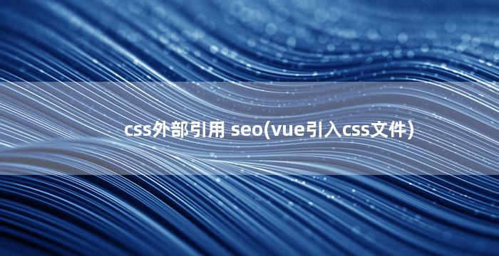 css外部引用 seo(vue引入css文件)